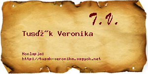 Tusák Veronika névjegykártya